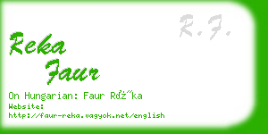 reka faur business card